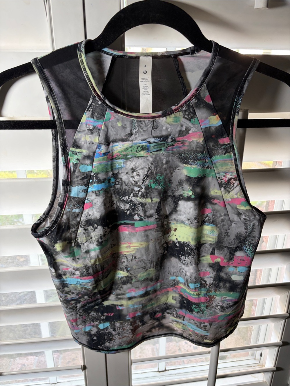 lululemon athletica Multicolor Abstract Racerback Tank